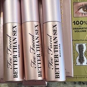 Two faced better than sex volumizing bundle of 3 lot 4.8g mascara black new